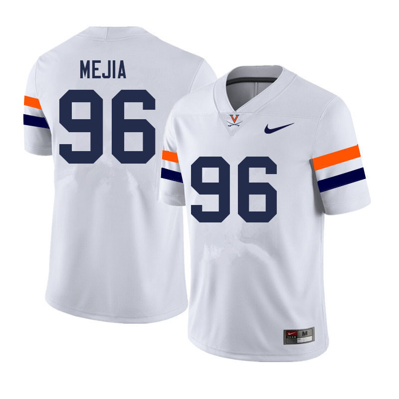 Men #96 A.J. Mejia Virginia Cavaliers College Football Jerseys Sale-White